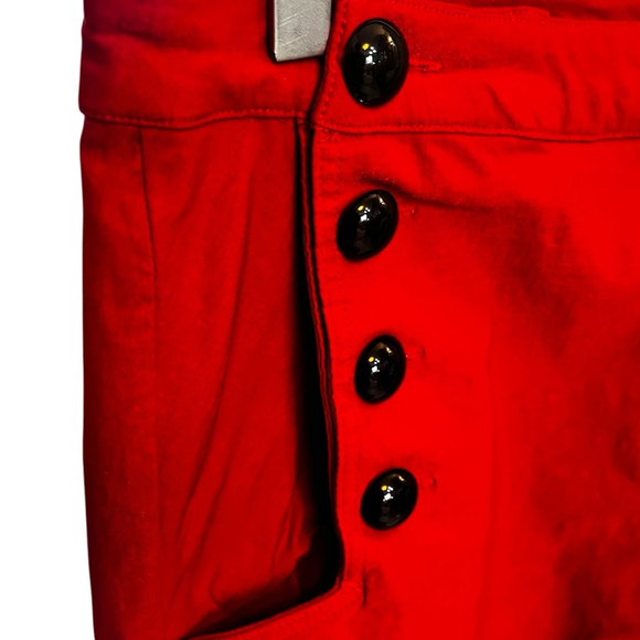 Women's Voodoo Vixen Sailor Retro Style High Rise Bombshell Shorts, XL, Red - Picture 6 of 16